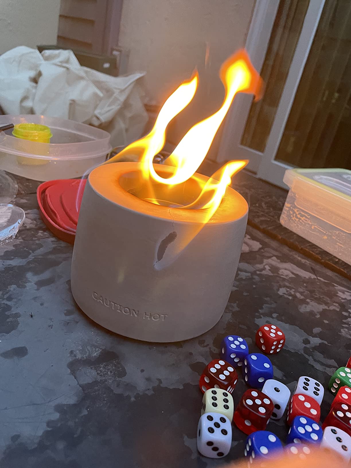 3/mo Finance Mavalzy Tabletop Fire Pit, Premium Portable Tabletop