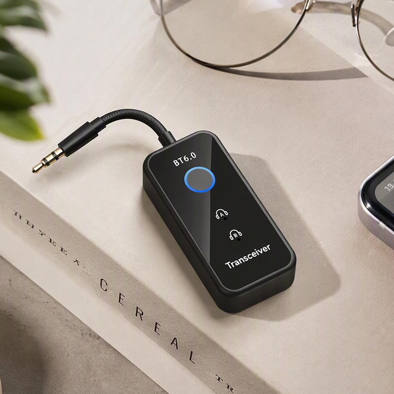 Trasmettitore e ricevitore audio wireless BT6.0 da 3,5 mm | Bt6.0 Wireless Riceiver Trasmitter Switches Between Tx e Rx per altoparlanti e home audio