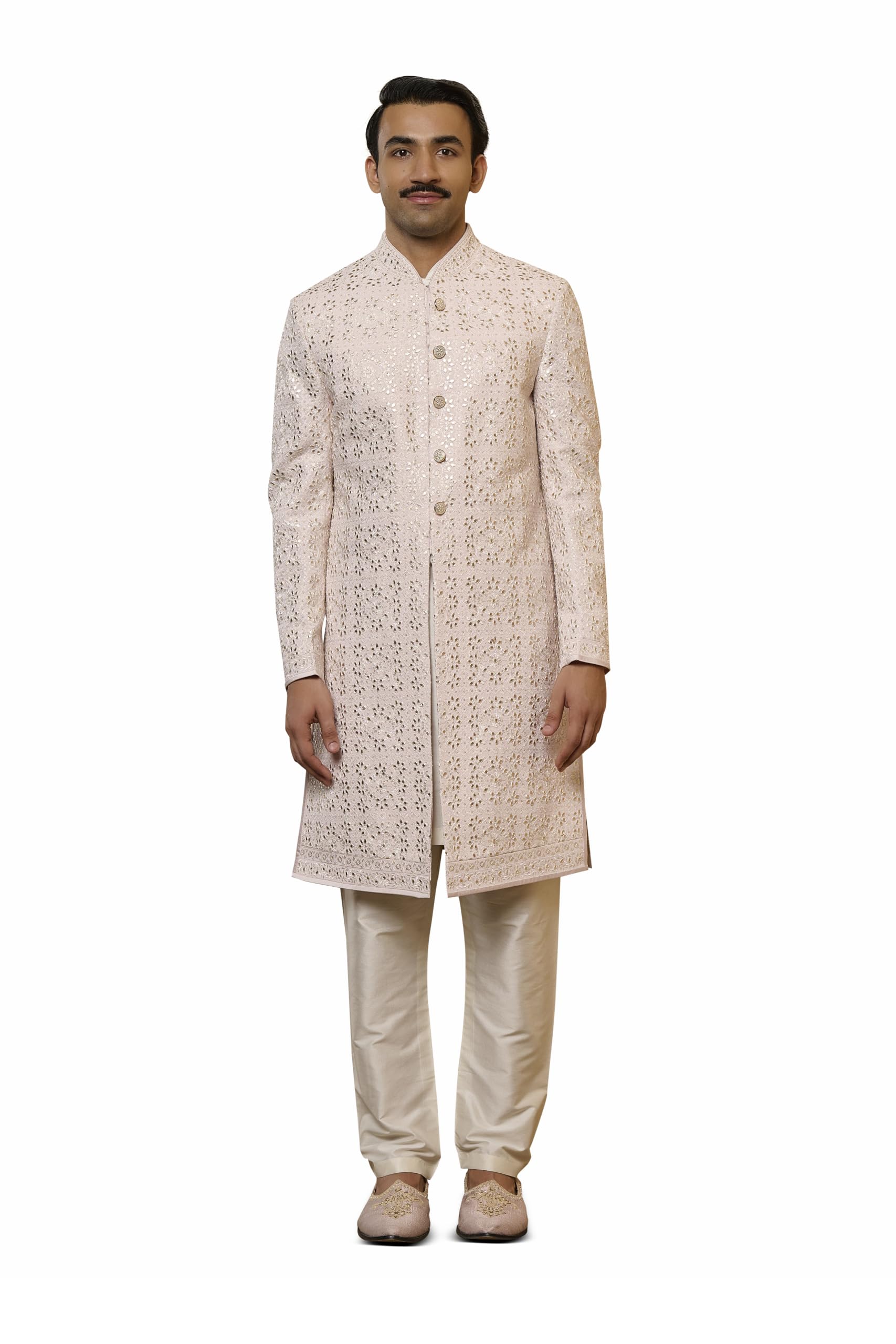 tasva Pink Dori And Zardozi Embroidered Sherwani-picture-56