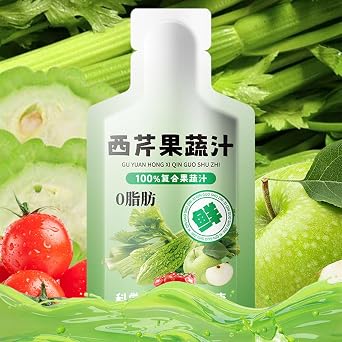 KWOLYKIM 5 Pack Celery Juice Shots 30ml Each | 70% Celery with Bitter Melon, Tomato, Green Apple | Detox, Antioxidant, Convenient Daily Wellness Shot