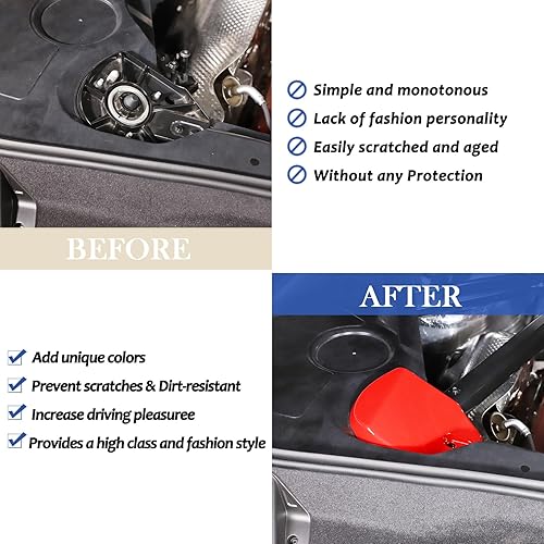 Miniatura 2 de Daeiclru Cubiertas de torre de puntal trasero compatibles con Chevrolet Corvette C8 2020-2023, cubierta de torre de ABS que absorbe los golpes,