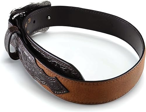 Miniatura 3 de ARIAT Cinturón rectangular en relieve con hebilla y borde de cuerda para niño (niños pequeñosniños grandes)