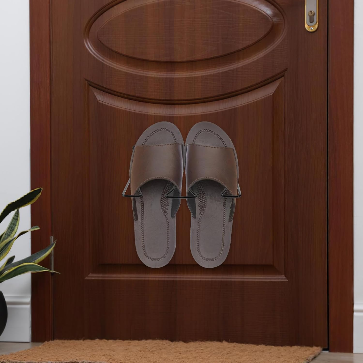 2pcs Wall Mounted Shoe Rack over Door Shoe Organizer for Long Boots Space Saving Metal Boot Rack with Fast Drying Feature for Entryway Closet and Garage Storage
