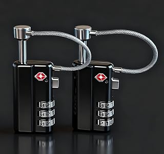 Professional TSA-Approved Gun Case Lock Padlock for Gun Case with Durable and Cut-Resistant Alloy Steel Shank — Secure Firearm Travel Case Lock for Gun Cases and Pistol Cases (2 Pack)
