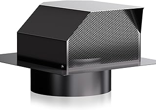 Hon&Guan 8 Inch Roof Vent Cap，Upgraded Airflow Roof Vents for Houses Watertight Galvanized Steel