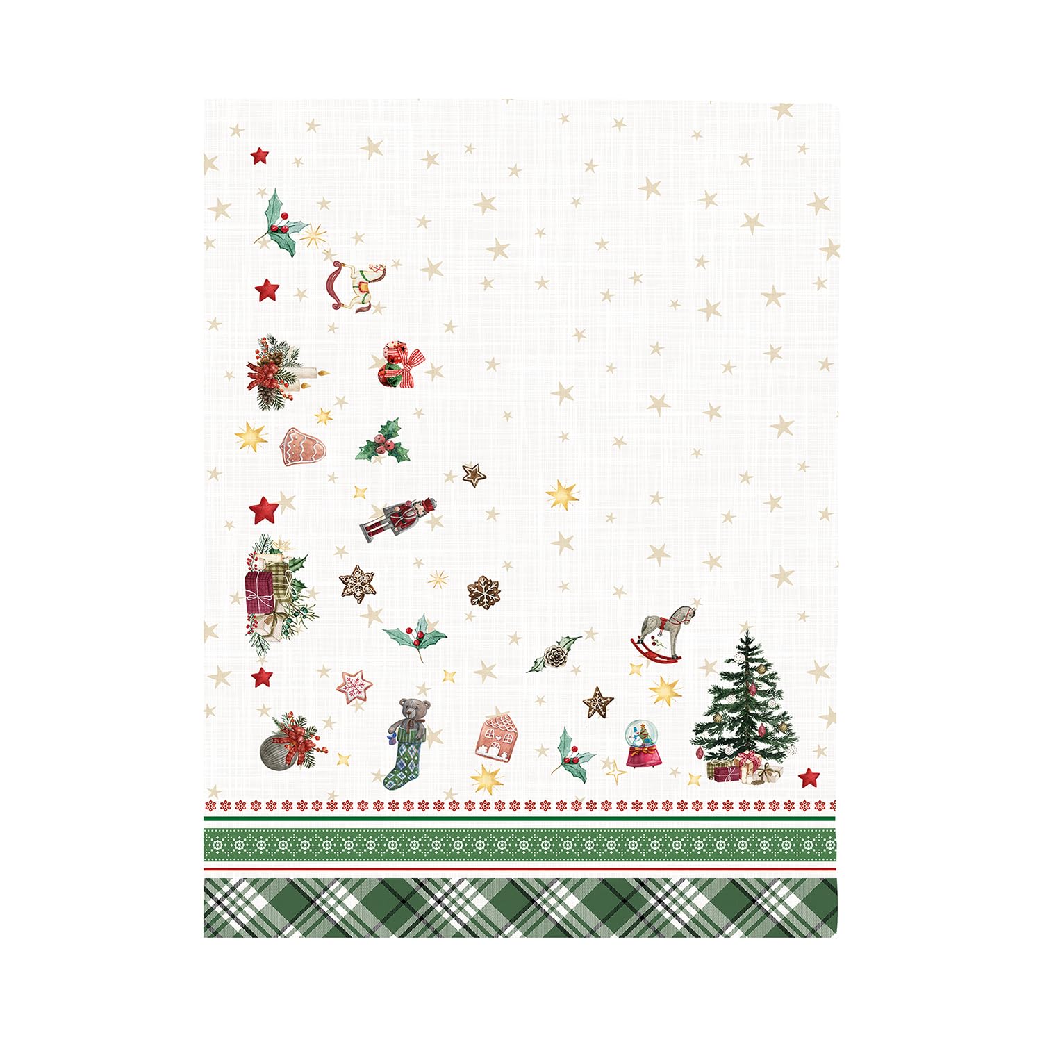 Nappe de Noël lavable 90 degrés grand format 155 x 220 cm Italie