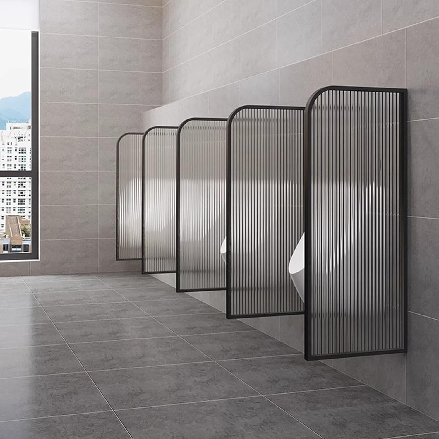 Black Urinal Privacy Screen - Waterproof Toilet Partition for Adult Use, Ideal for Hotels & Public Restrooms, 1PC Protective Baffle Partition