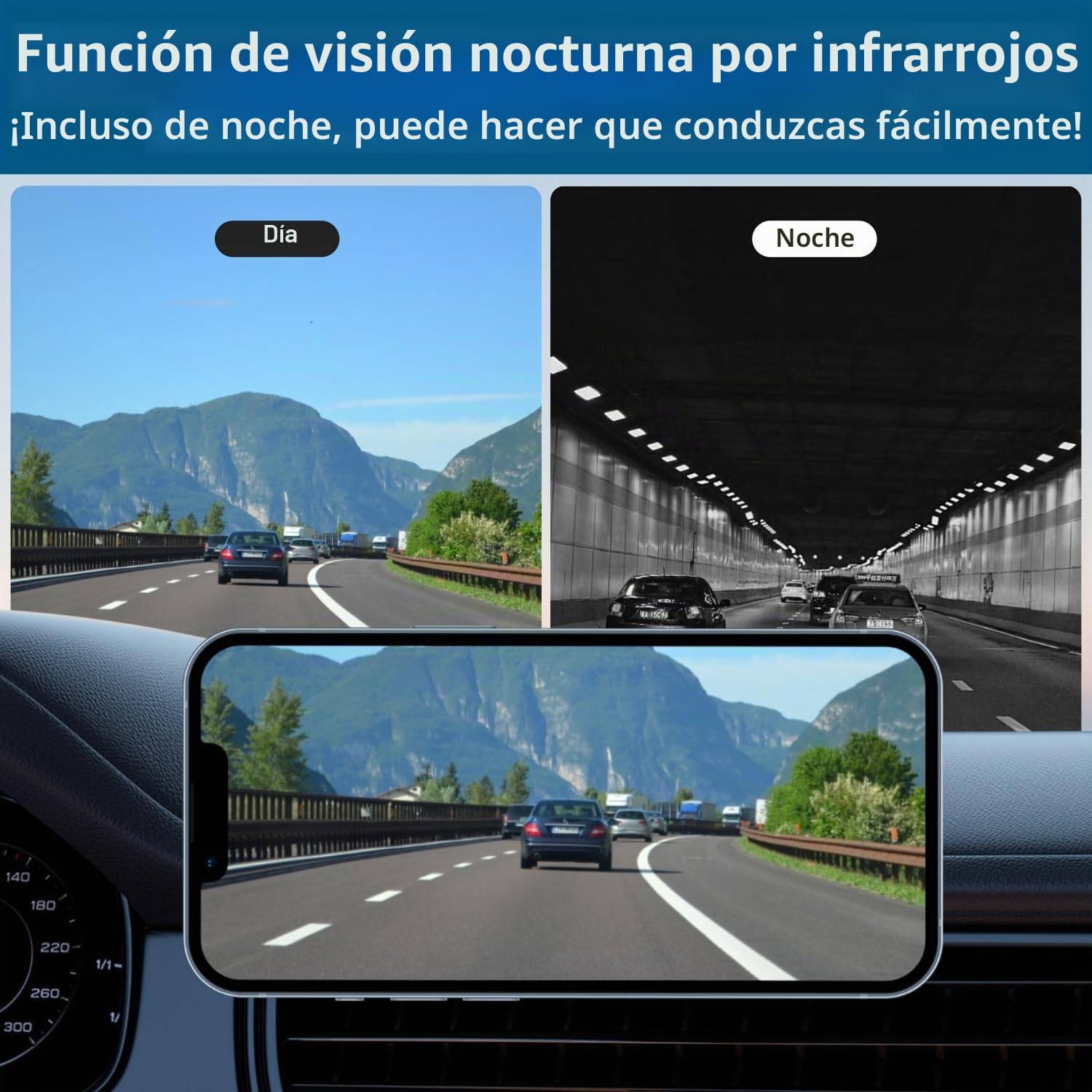 MSTING WiFi Cámara de visión Trasera Cámara de Enganche magnético WiFi para remolques, remolques de Viaje ect(Soporte para Android y iPhone)