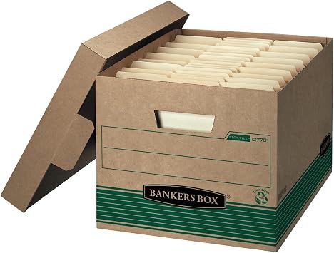 Bankers Box 20-Pack Recycled Medium-Duty File Box, Letter/Legal, FastFold