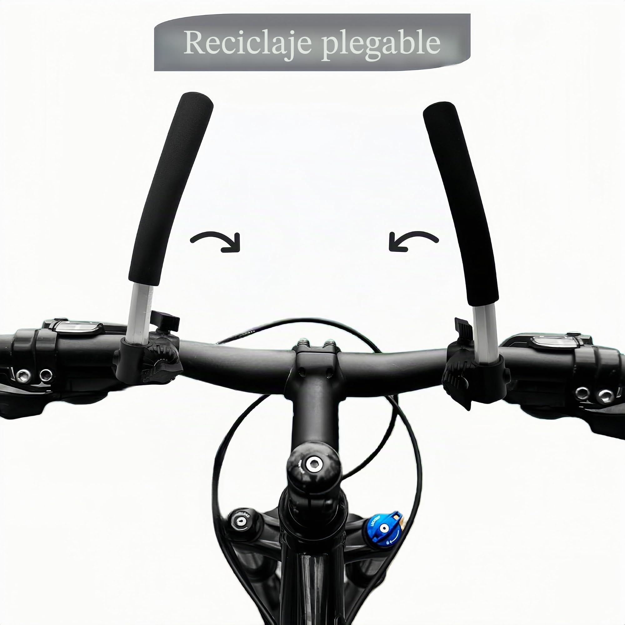 Extensión de manillar para silla de ruedas, estante de extensión universal ajustable para cochecito, barra de empuje de extensión de manillar para silla de ruedas y bicicleta de ejercicio interior