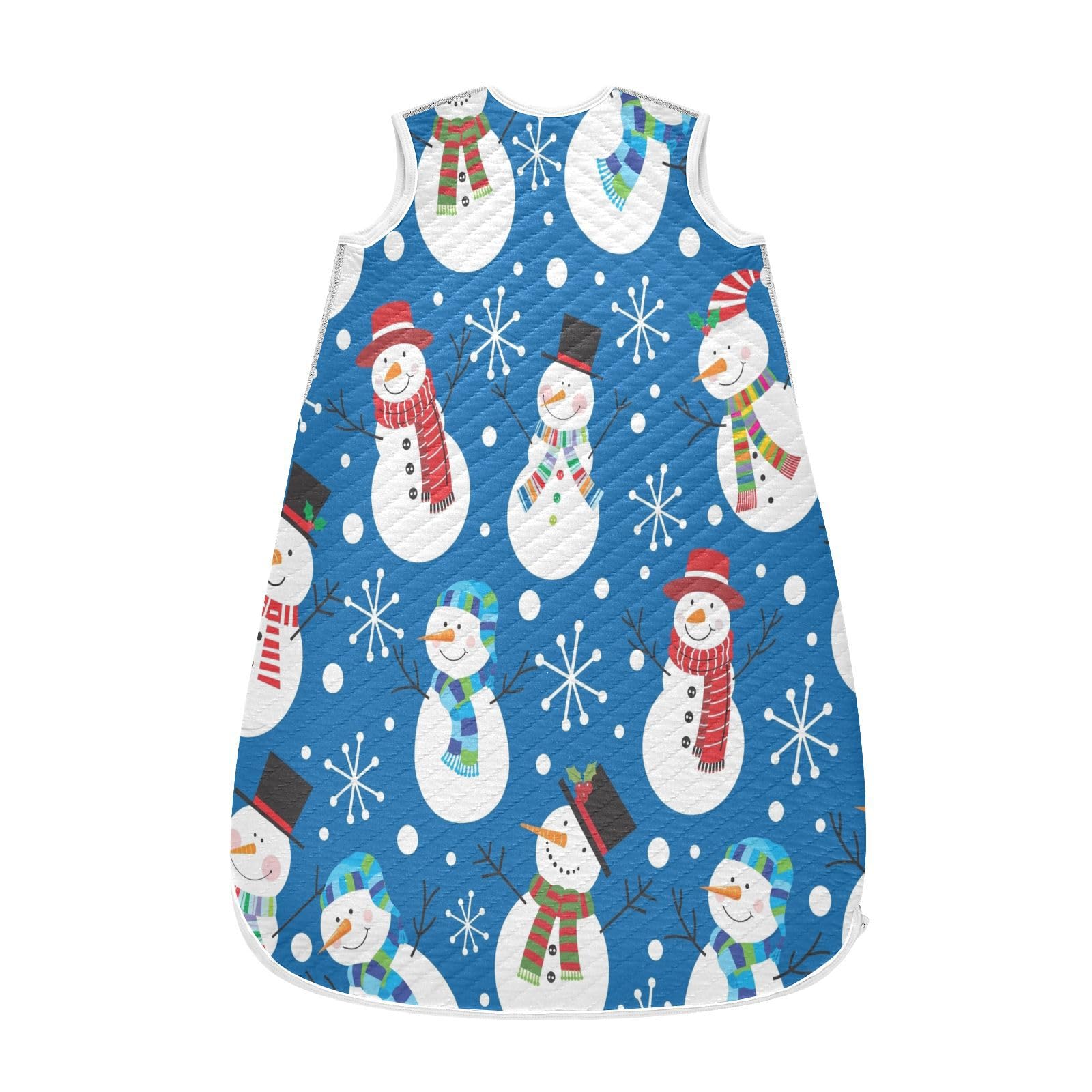 Kigai Christmas Snowmen Baby Sleep Sack Wearable Blanket Sleeping Bag 2-Way Zipper Soft Swaddle Transition Sack