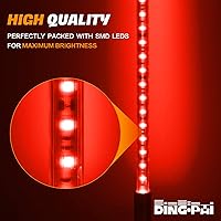 Vista 49 de Luces LED para látigo con bandera, antena de seguridad, lámpara de látigos con bandera para cuatrimotos, UTV, todoterreno, duna de arena, Buggy RZR
