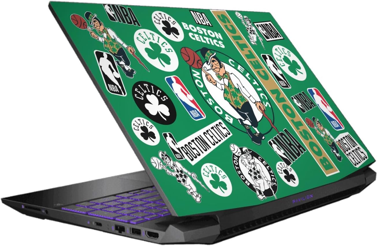 Head Case Designs Officially Licensed NBA Sticker Collage Boston Celtics Vinyl Sticker Skin Decal Cover Compatible with Asus Vivobook 14 X409FA-EK555T