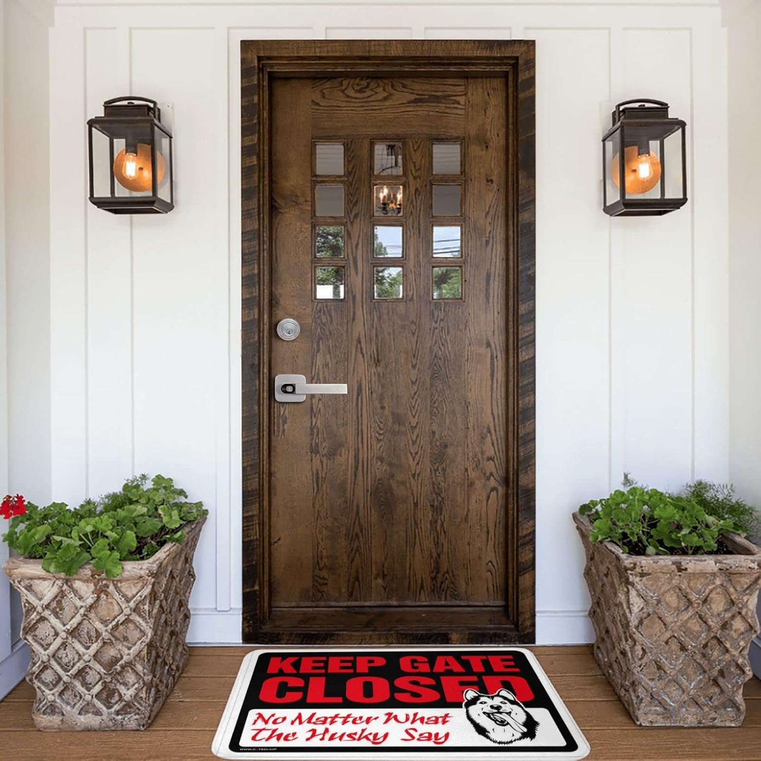 Bedroom Door Decorations Keep Gate Closed No Matter What The Husky Say Doormat Decor for Bedroom Farmhouse Bathroom Mats(Size:65X90CM), BMPBLBYBM-65X90CM