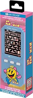 Ms. Pac-Man Pixel Player: Officially Licensed Ms. Pac-Man Video Game, Portable Keychain Arcade, Games for Kids and Adults