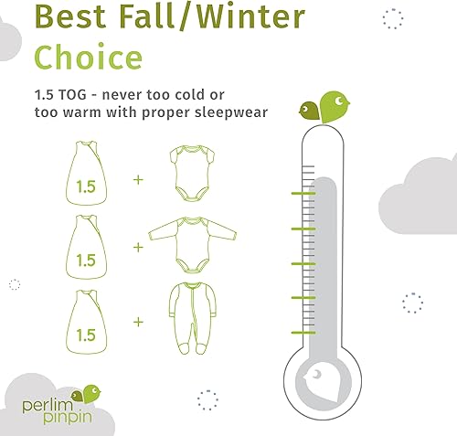 Miniatura 3 de Nuevo lanzamiento de otoño e invierno 2023  Saco de dormir Perlimpinpin 1.5 TOG de felpa para bebé, adaptado a cualquier clima estadounidense (0-6