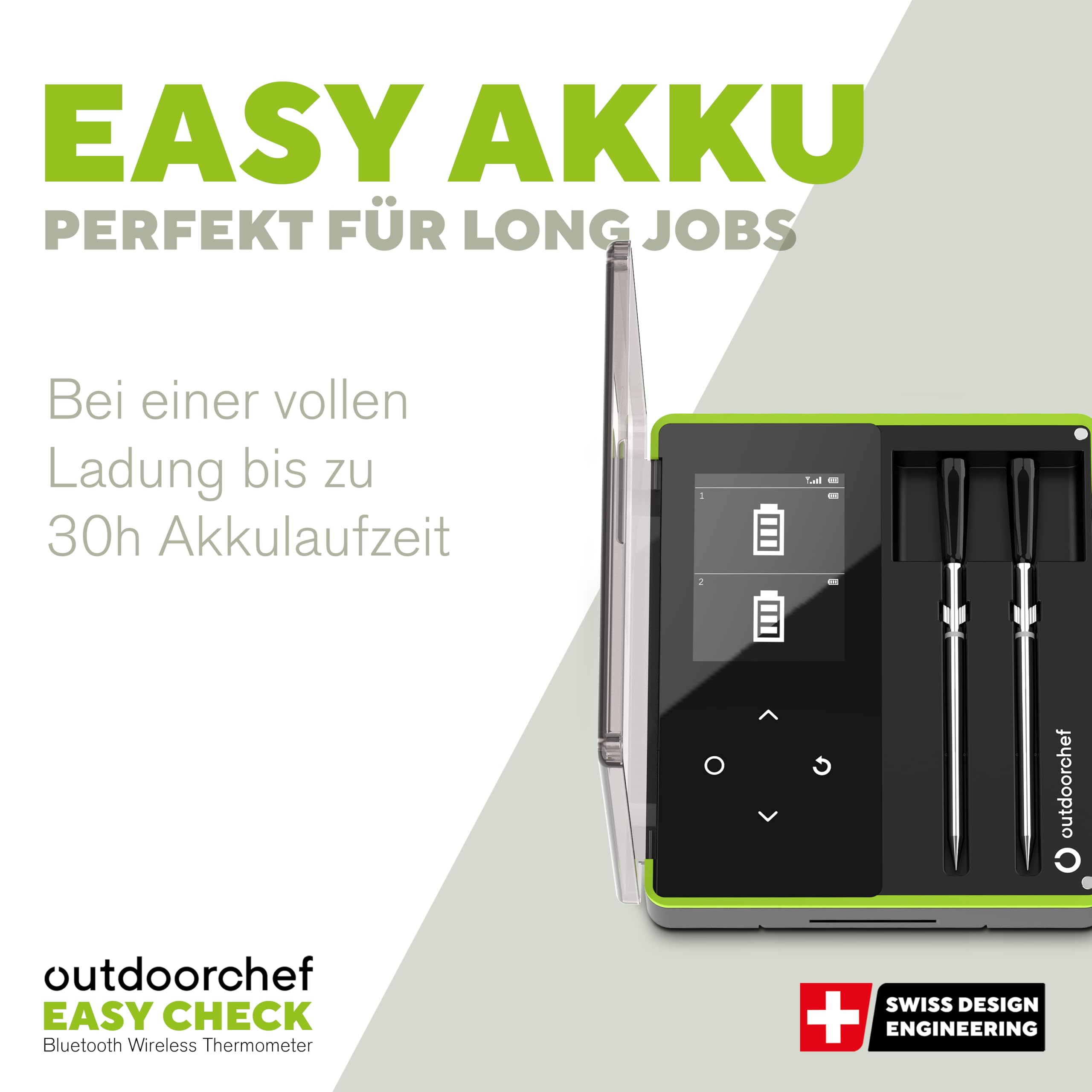 OUTDOORCHEF Termometro Easy Check Dual – Wireless Bluetooth Grill Termometro
