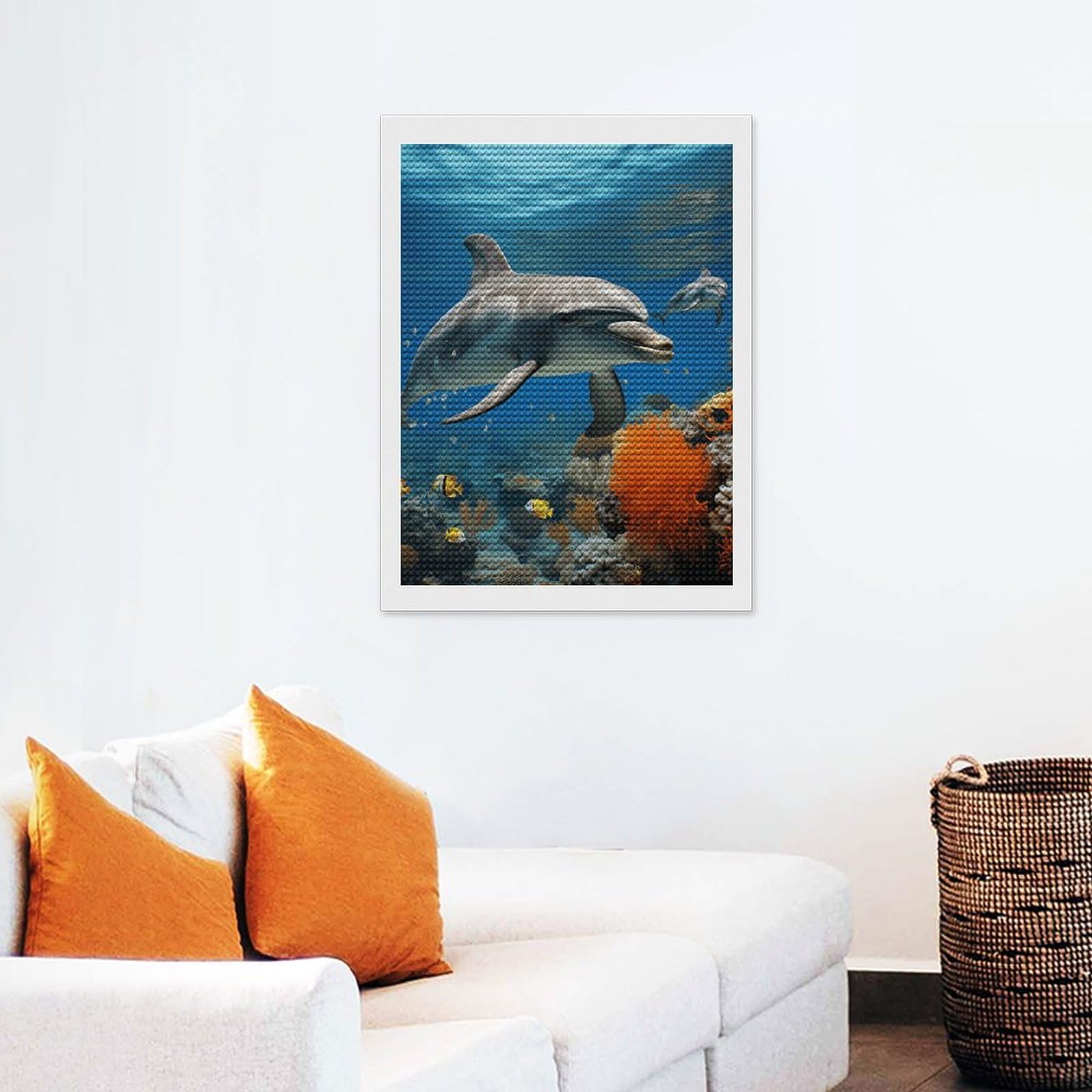 Amazon.com: QMNBTES Dolphins Blue 5D Diamond Painting Kits for