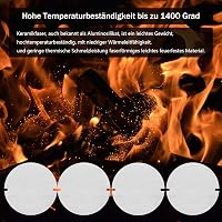 Beekeg 4db kályha csőtömítés lapos tömítés 120-150mm 1400°C hőálló 5