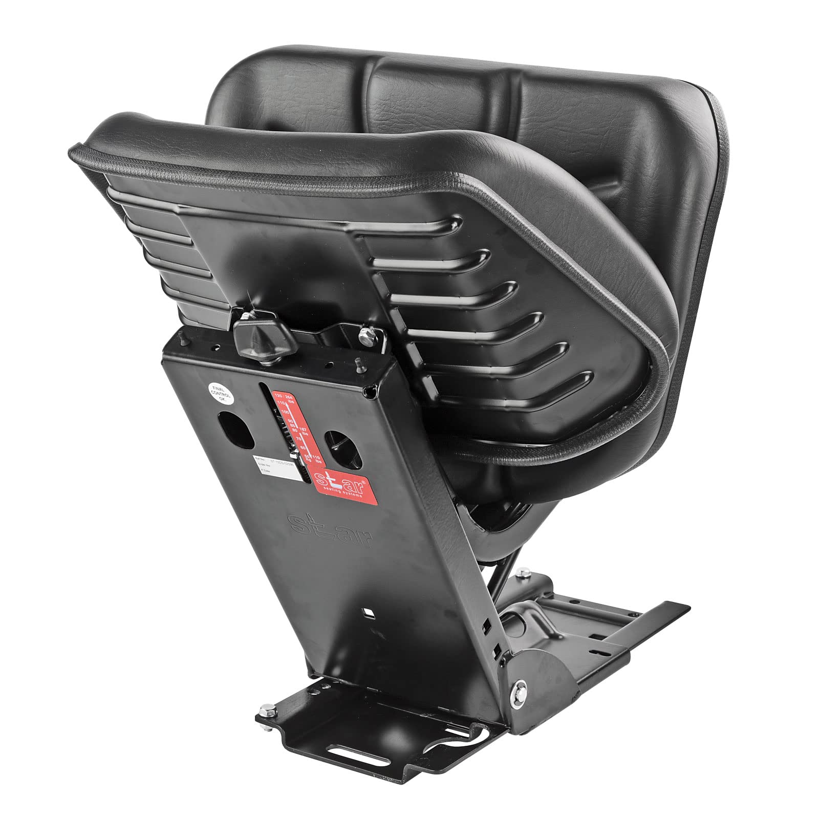 DEMA Traktorsitz Star 13DS mit klappbarem Sitzkissen, ergonomischer Schlepper Sitz, Traktor Fahrersitz, komfortabler Klappsitz für Traktor, Schlepper und Gabelstapler, robust und langlebig
