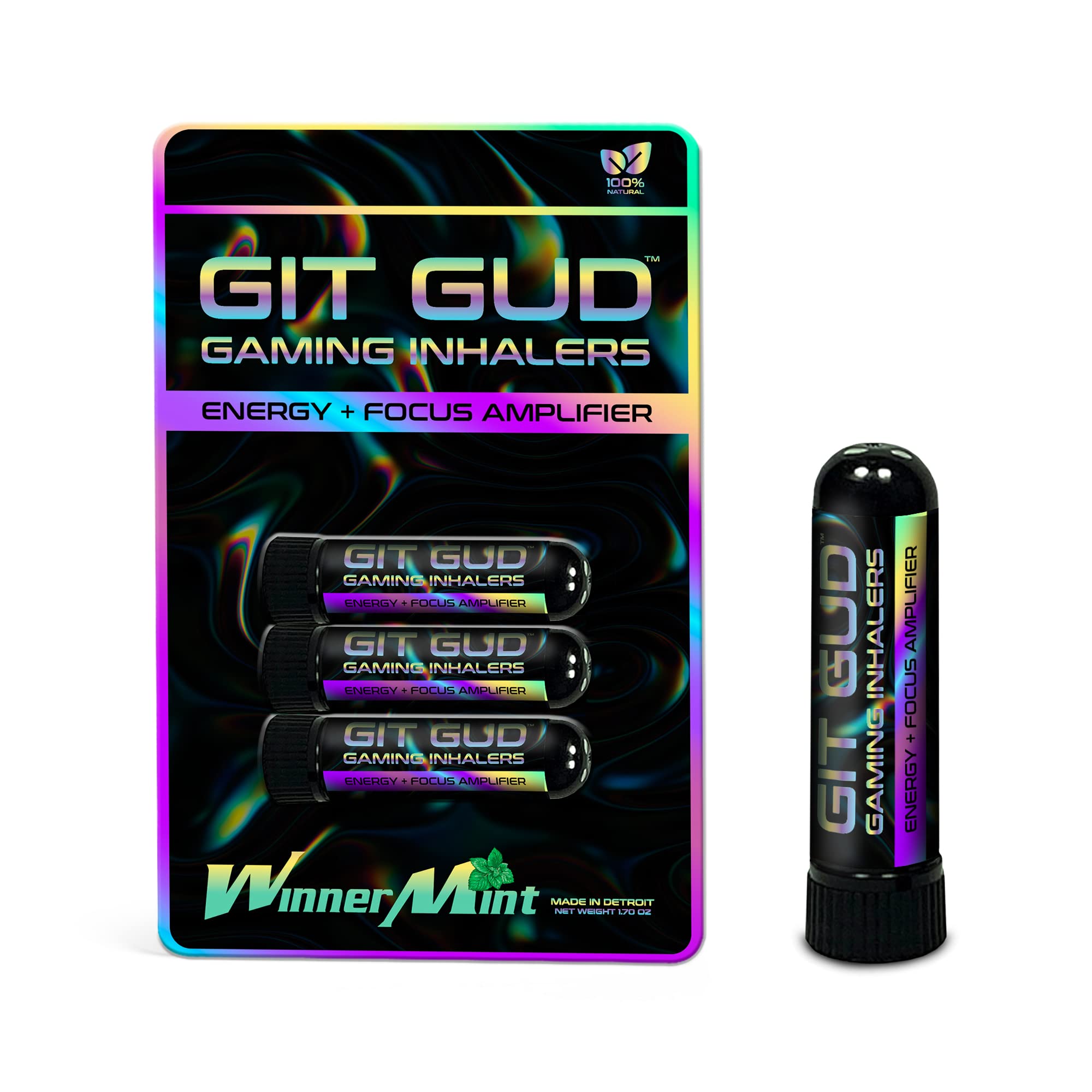 GIT GUD Elite Gaming Inhaler Energy + Focus Amplifier Elevate