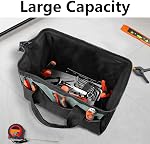 Sac à Outils Greywolf de 12 po, Sac à Outils Résistant, Matériau Renforcé 600D avec 6 Grandes Poches, Poignées Rembourrées, Sac à Outils à Large Ouverture Parfait pour Électriciens, Mécaniciens