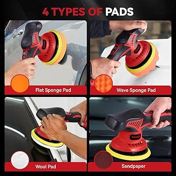 12V Cordless Car Polisher Car With 2pcs 2.0Ah Li-ion Battery Polishing Machine 6 Speed Polisher Set I.85448412