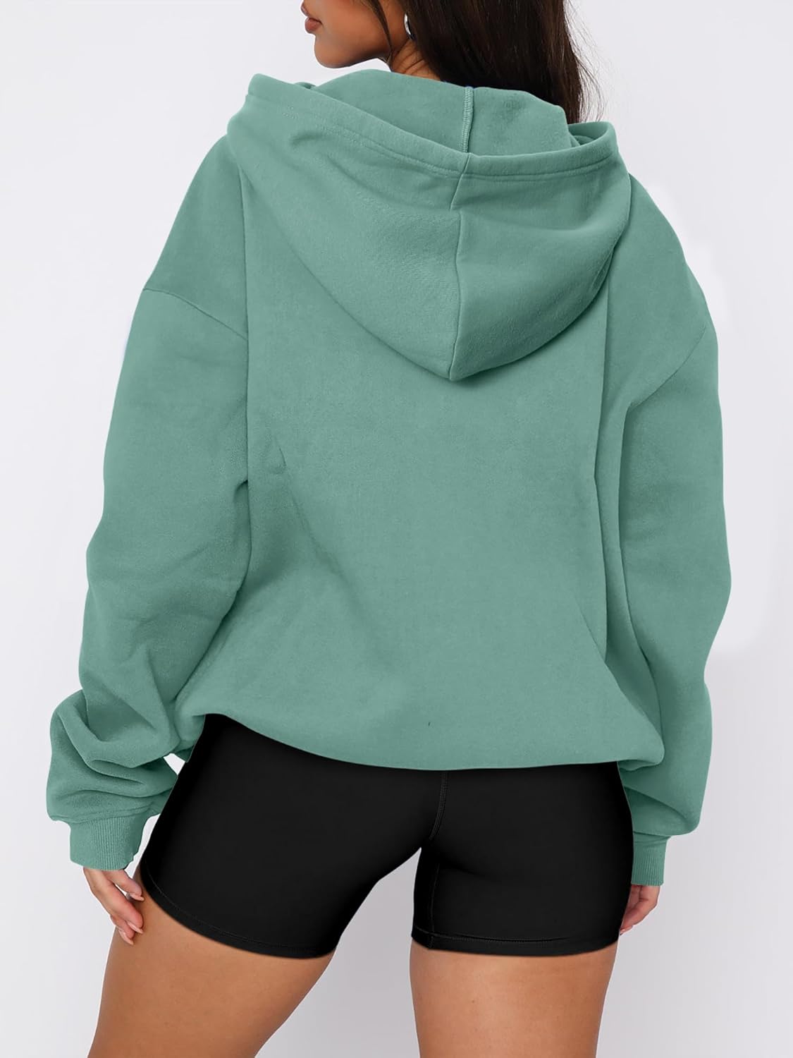 onlypuff Women Essential Hoodies Pullover Sweatshirt Long Sleeve Kangaroo Pocket Fleece Basic Sweater - Image 5