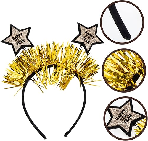 Miniatura 2 de jojofuny 4pcs Holiday Decorations New Year Headwear New Year Tiara 2023 Head Hoops 2022 Xmas Christmas Headbands 2022 Birthday Headband Chrismas