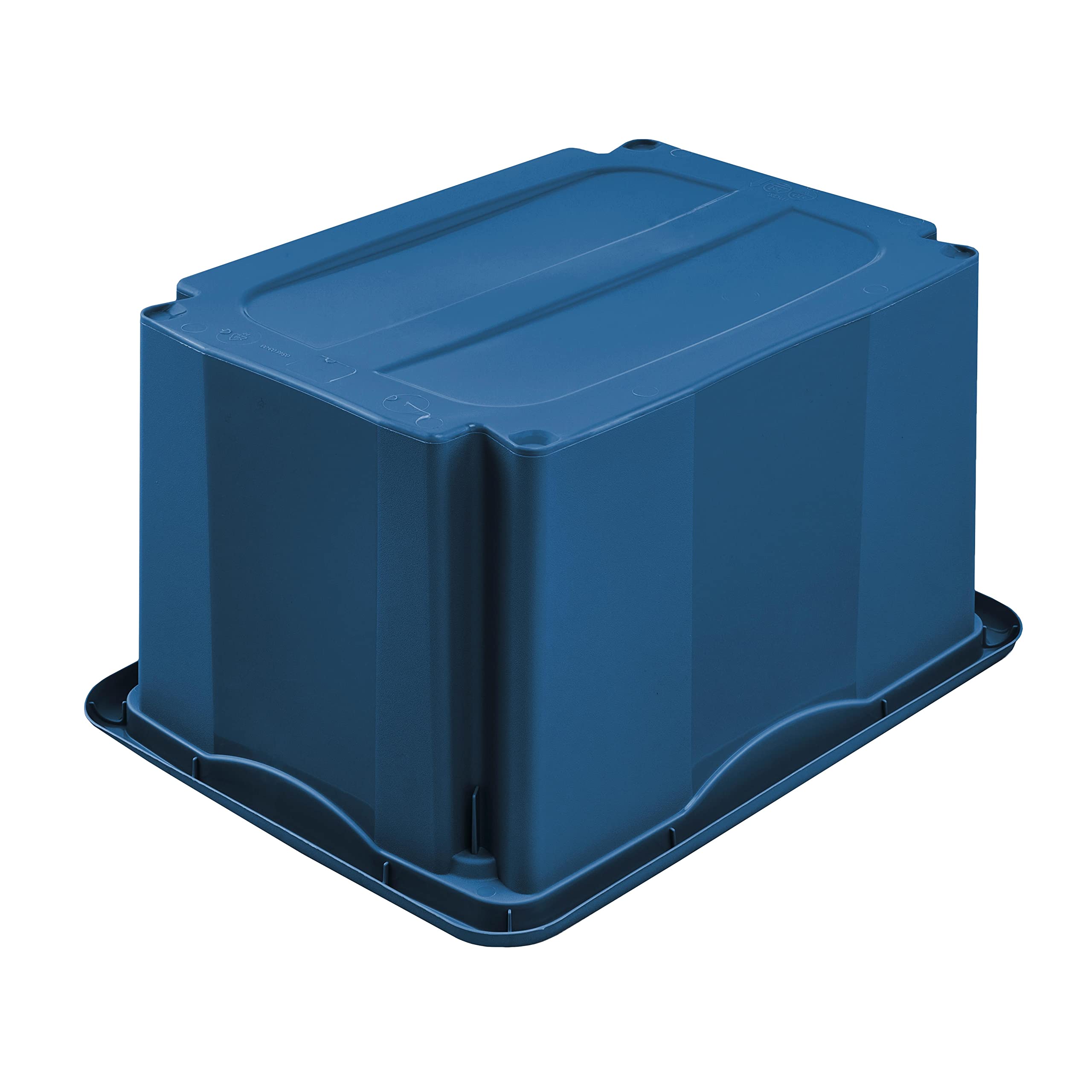 keeeper Contenitore Portaoggetti Rotabile e Impilabile, 38 x 28,5 x 20,5 cm, 15 L, Emil Eco Line, Eco Blu