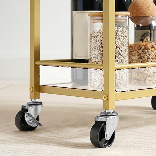 Vista 8 de Carrito de bar para el hogar, carrito de bebidas de 3 niveles con ruedas, carrito de servicio de bar en casa, carrito de mini bar para espacio