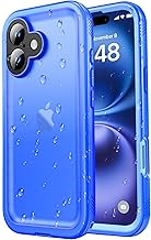 SPORTLINK iPhone 16 Case Waterproof Shockproof - 360 Degree Unbreakable Military Hard Full Body Case/Bumper [Camera Control][IP68 Waterproof/Waterproof] [with Camera Protection+Screen]-Blue
