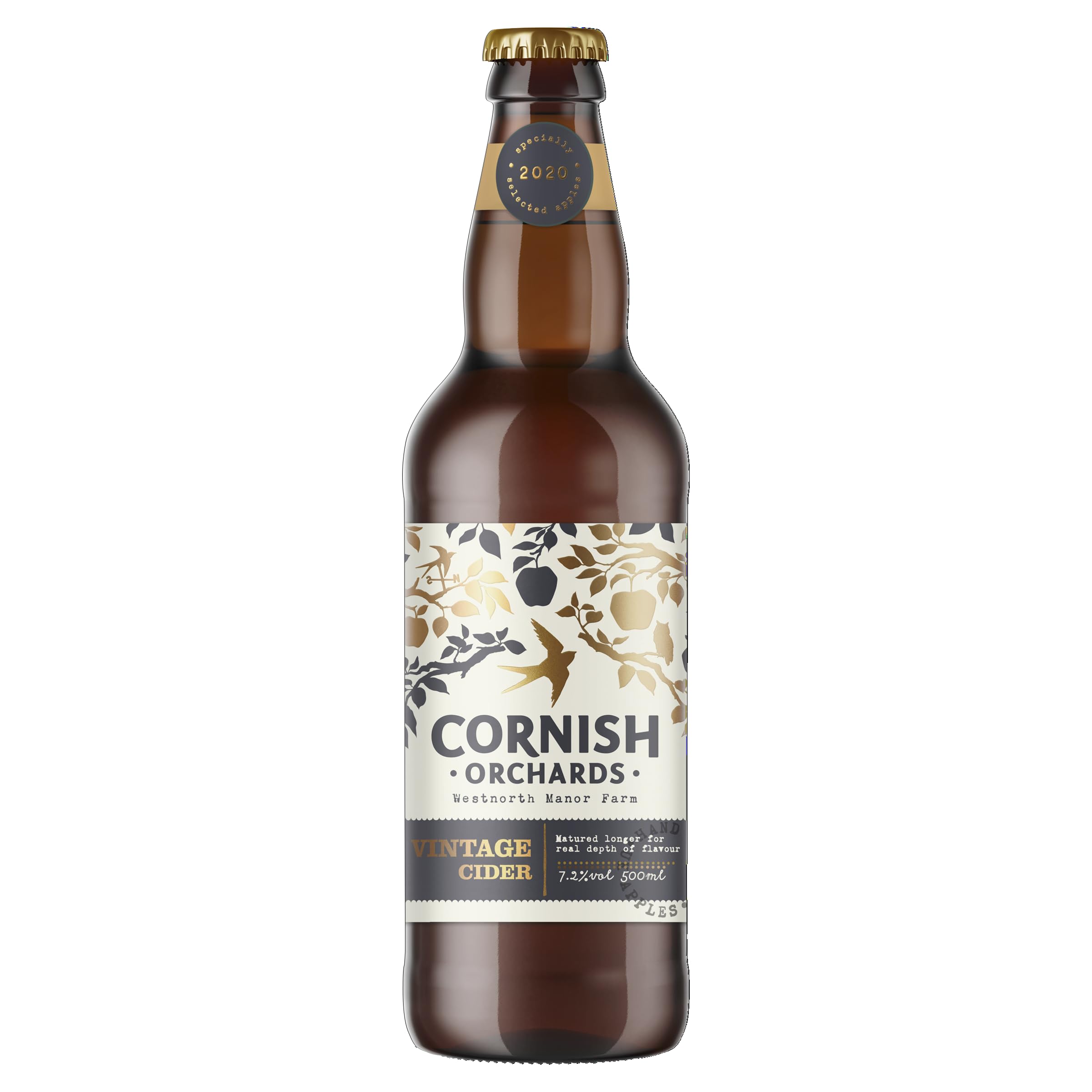 Cornish Orchard Vintage Cider, 12 x 500ml Bottle, 7.2% ABV