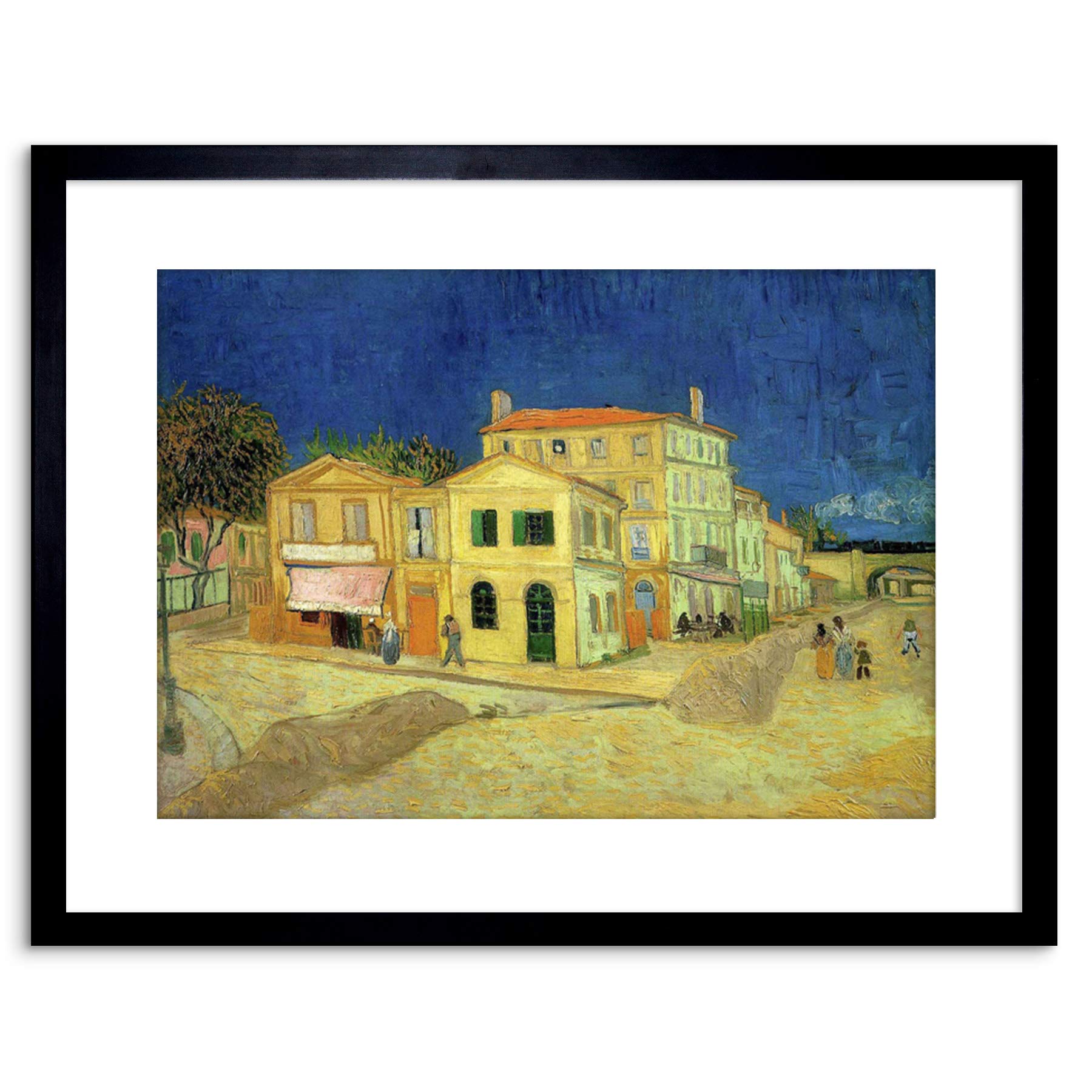 Wee Blue Coo PAINTING VAN GOGH YELLOW HOUSE OLD MASTER FRAMED PRINT F97X7486
