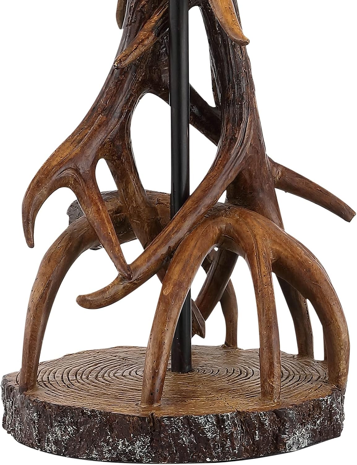 Eyely EYL8501A Owen 26" Farmhouse Rustic Iron LED Table Lamp for Reading Room, Living Room, Office, Bedroom, Coastal, Transitional, Traditional, Brown/White