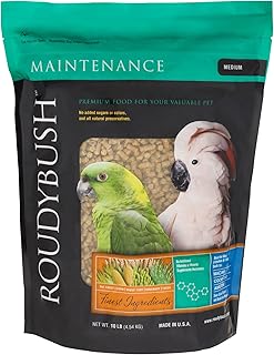 RoudyBush Alimento para pájaros de mantenimiento diario, mediano, 10 libras (el embalaje puede variar)