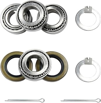 L44610 Trailer Bearing Kit 2 Sets, 1" ID x 1.98" OD Tapered Roller