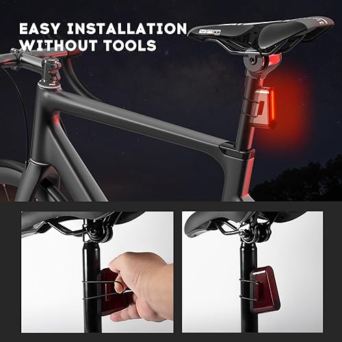 Miniatura 6 de Juego de luces de bicicleta de 1000 lm, combinación de faros y luces traseras, cuerpo de aleación de aluminio, IP64 impermeable, luces delanteras y