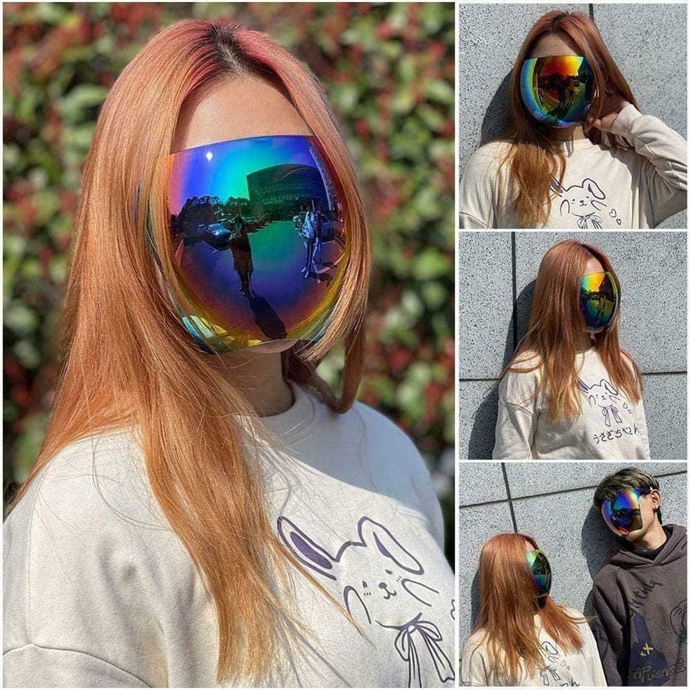 Gazaar Full Cover Face Visor Protective Glasses Mirror Sunglasses, Full Face Sunglasses, Oversized Polarized Face (#31)