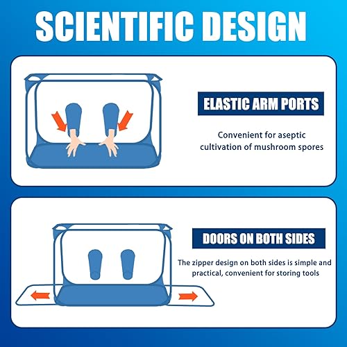 Miniatura 4 de Still Air Box, kit de cultivo de hongos, caja de aire portátil compacta para amantes de los hongos, cámara de fructificación de hongos para