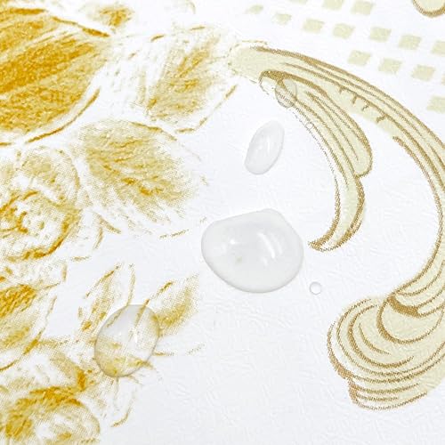 Miniatura 6 de Yifely Revestimiento autoadhesivo de damasco dorado para cajones, organizador de armarios, papel de forro fácil de quitar, 17.8 pulgadas por 9.8 pies