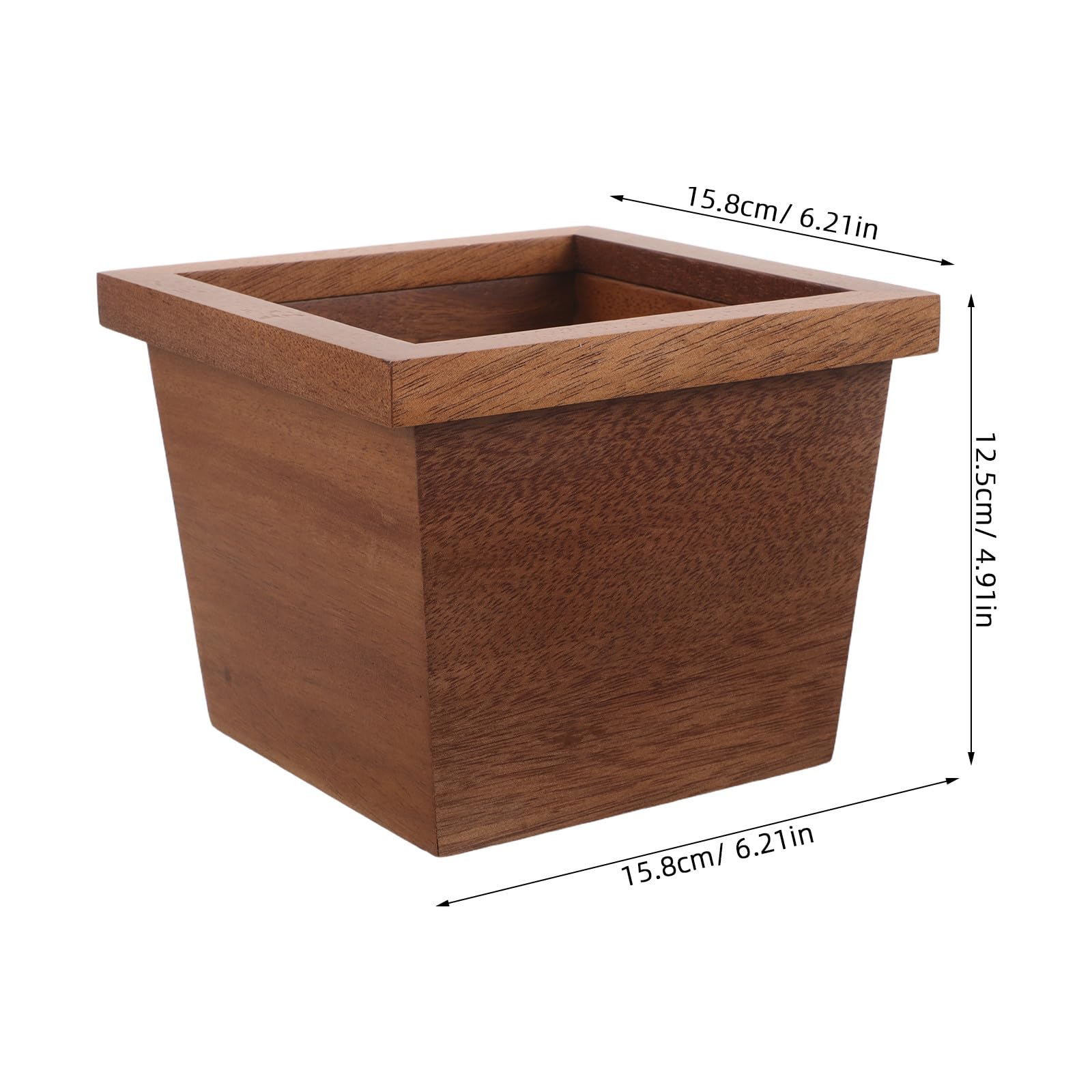 Lurrose Piccolo cestino da scrivania in legno con anello di pressione: mini cestino per rifiuti da scrivania, pattumiera per bagno, mobiletto e comodino del dormitorio