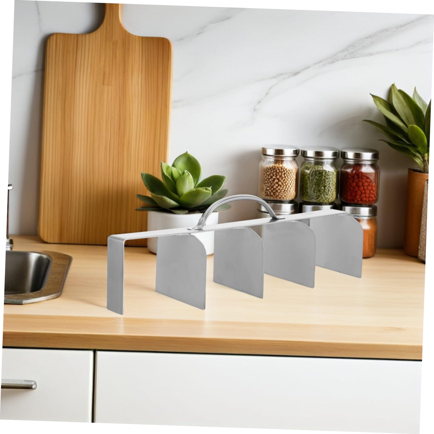 Outil de Découpe de Tiramisu Professionnel Coupe Précise pour 5 Parts Égales en Acier Inoxydable Argenté pour Desserts et Occasions Spéciales