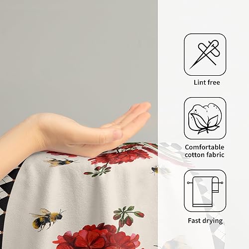 Vista 219 de Giwawa Juego de 2 toallas de mano de pino con ciervos del bosque, toallas de baño, suaves y absorbentes, para bar, bar, cocina, hotel, spa, Ciervo