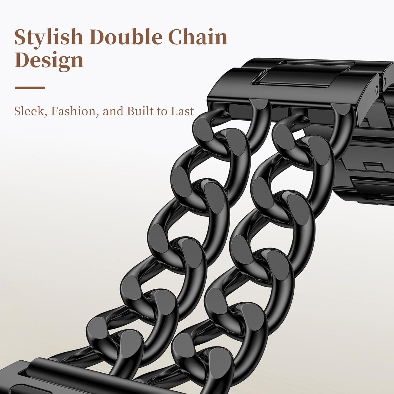 GEAK Metal Band Compatible with Apple Watch Bands for Women 40mm 38mm 41mm 42mm 44mm 45mm 46mm 49mm, Stylish Adjustable Steel Chain Link Bracelet for iWatch Series 11 10 SE Ultra 9 8 7 6 5 4 3 2 1 - Image 3