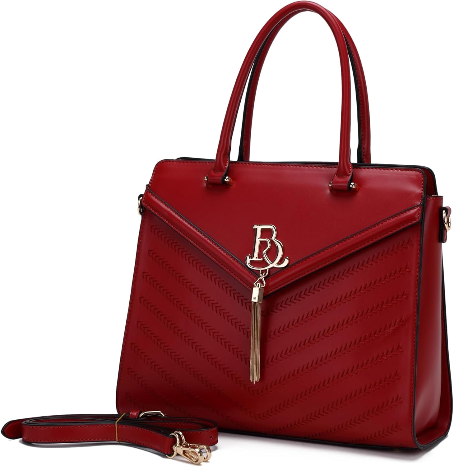 BRANGIO Italy Women's Handbag – Elegant Tote Bag with Gold Detailing & Detachable Shoulder Strap