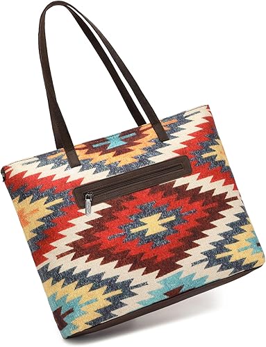 Miniatura 4 de Wrangler Tote Purse Bag Aztec Canvas Shoulder Bags
