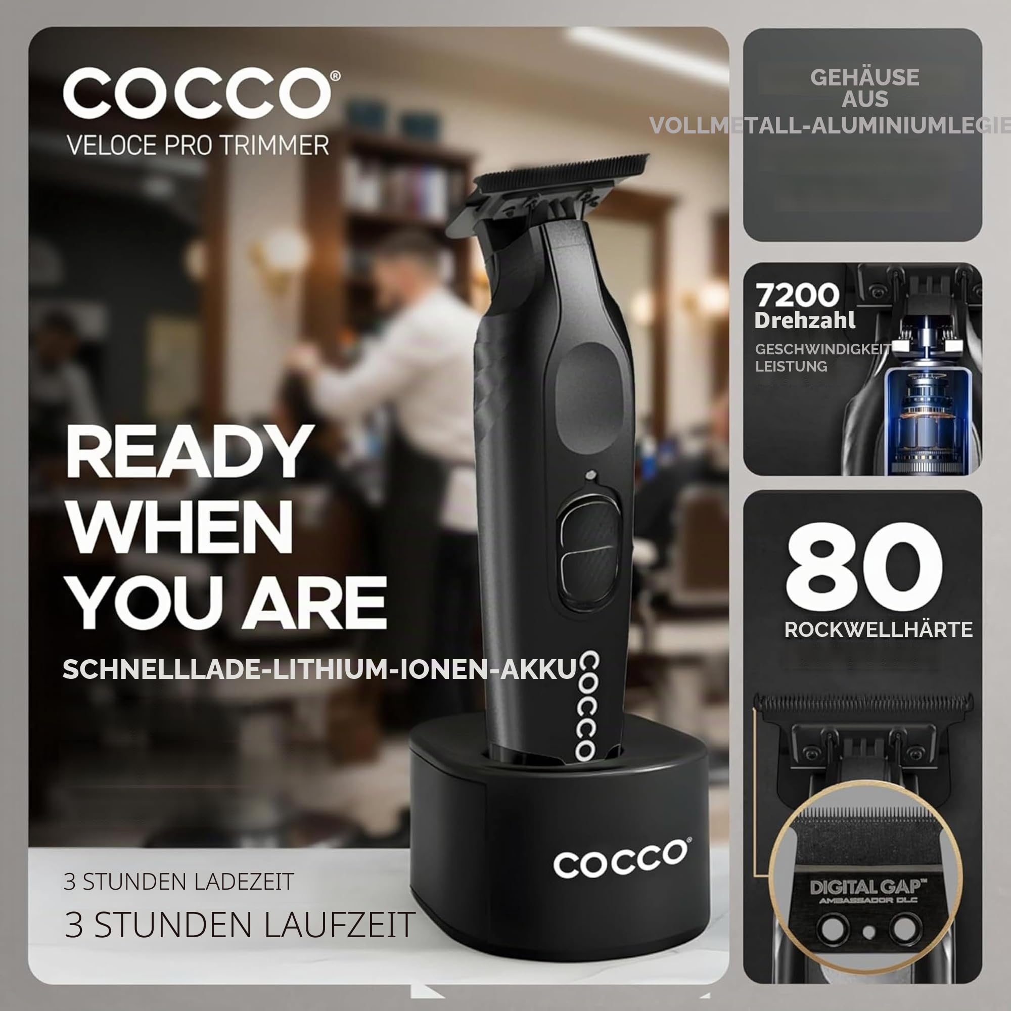 Cocco Veloce Pro Trimmer Matte Black - Trimmer