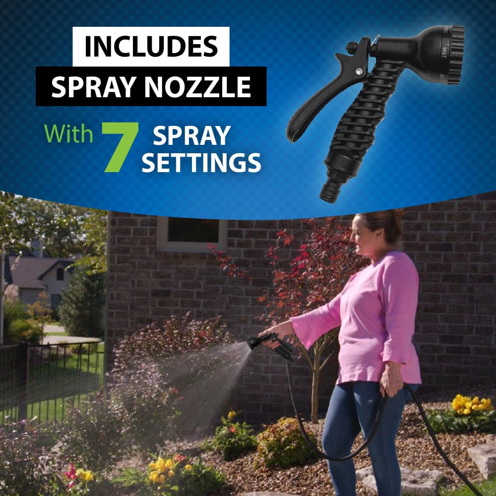 Hydrosteel 50 Ft Garden Hose, 304 Stainless Steel Metal Water Hose 50Ft, Ultra Durable Flexible Lightweight Crush Resistant Fittings Kink & Tangle Free 5/8” Inner Diameter, 500 PSI AS SEEN ON TV