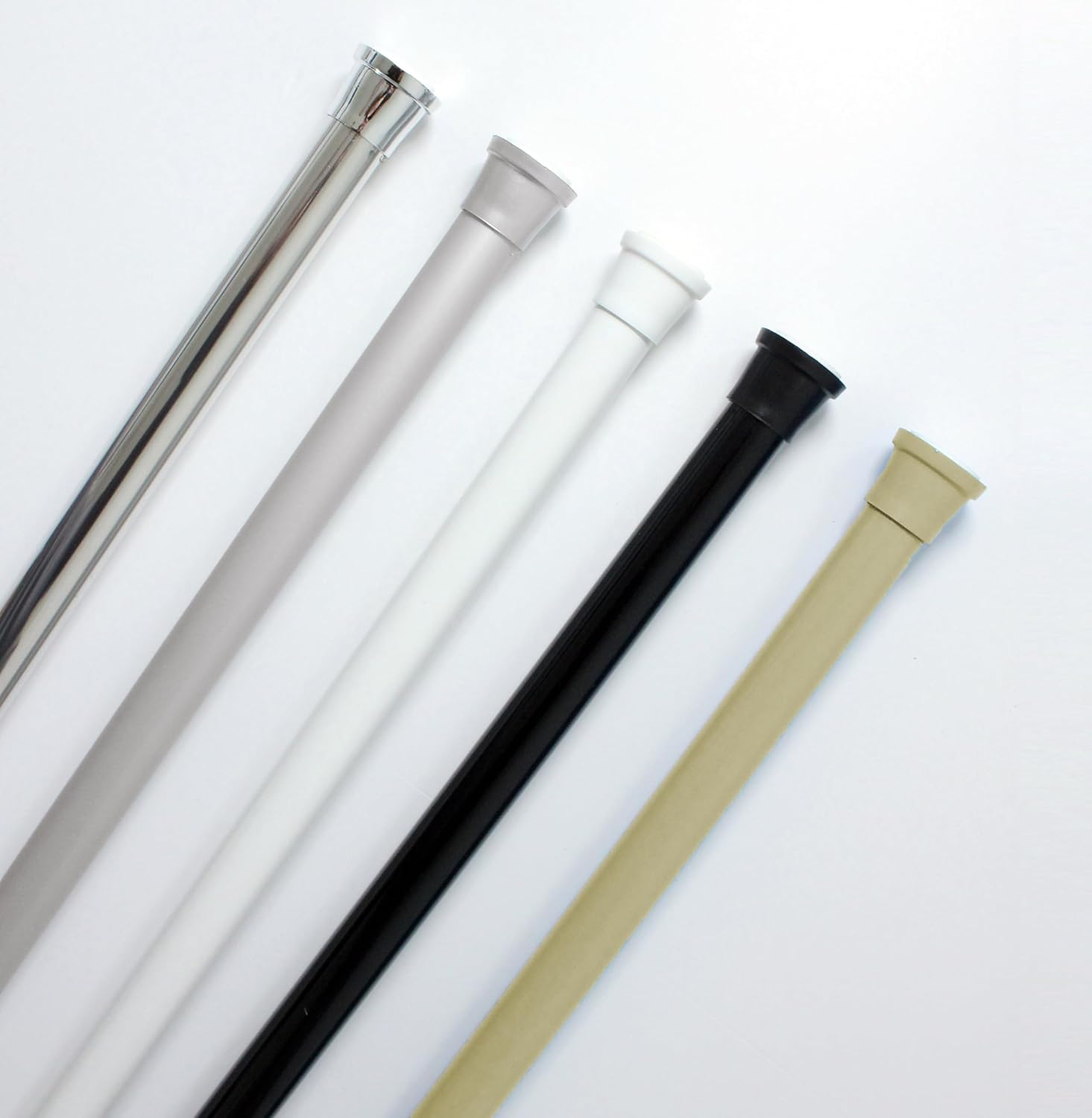 Tropik Home Extendable Spring Loaded Tension Shower Curtain Pole/Rod